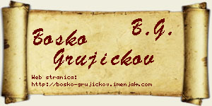 Boško Grujičkov vizit kartica
